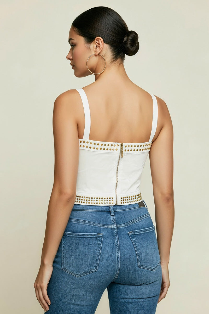 STUD DETAIL SEXY TOP