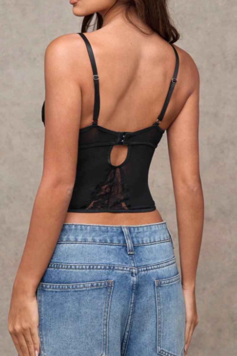 Sculpted Lace Crop Top