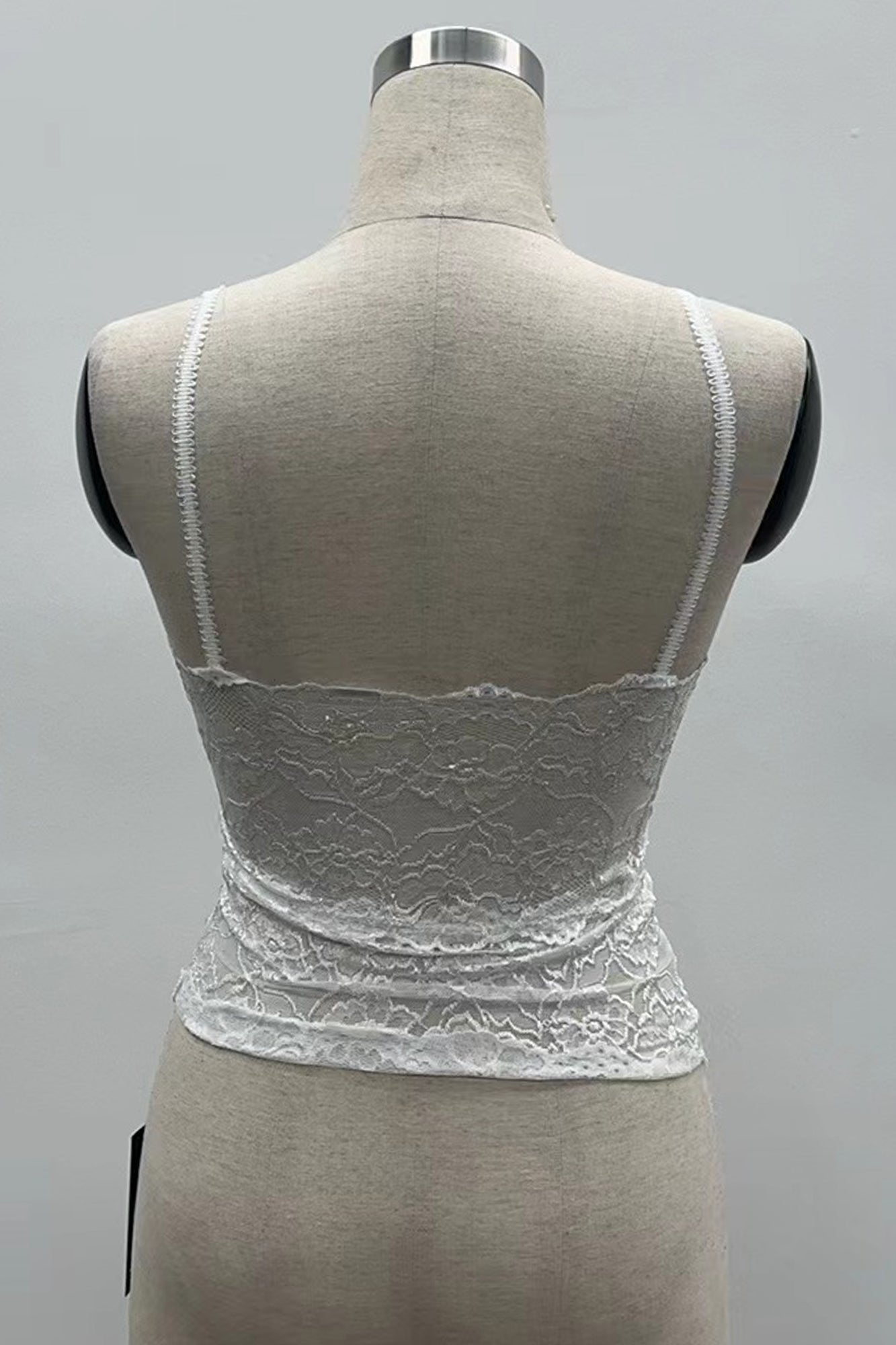 FLORAL LACE TRIM BOW FRONT BRA PADDED CAMISOLE