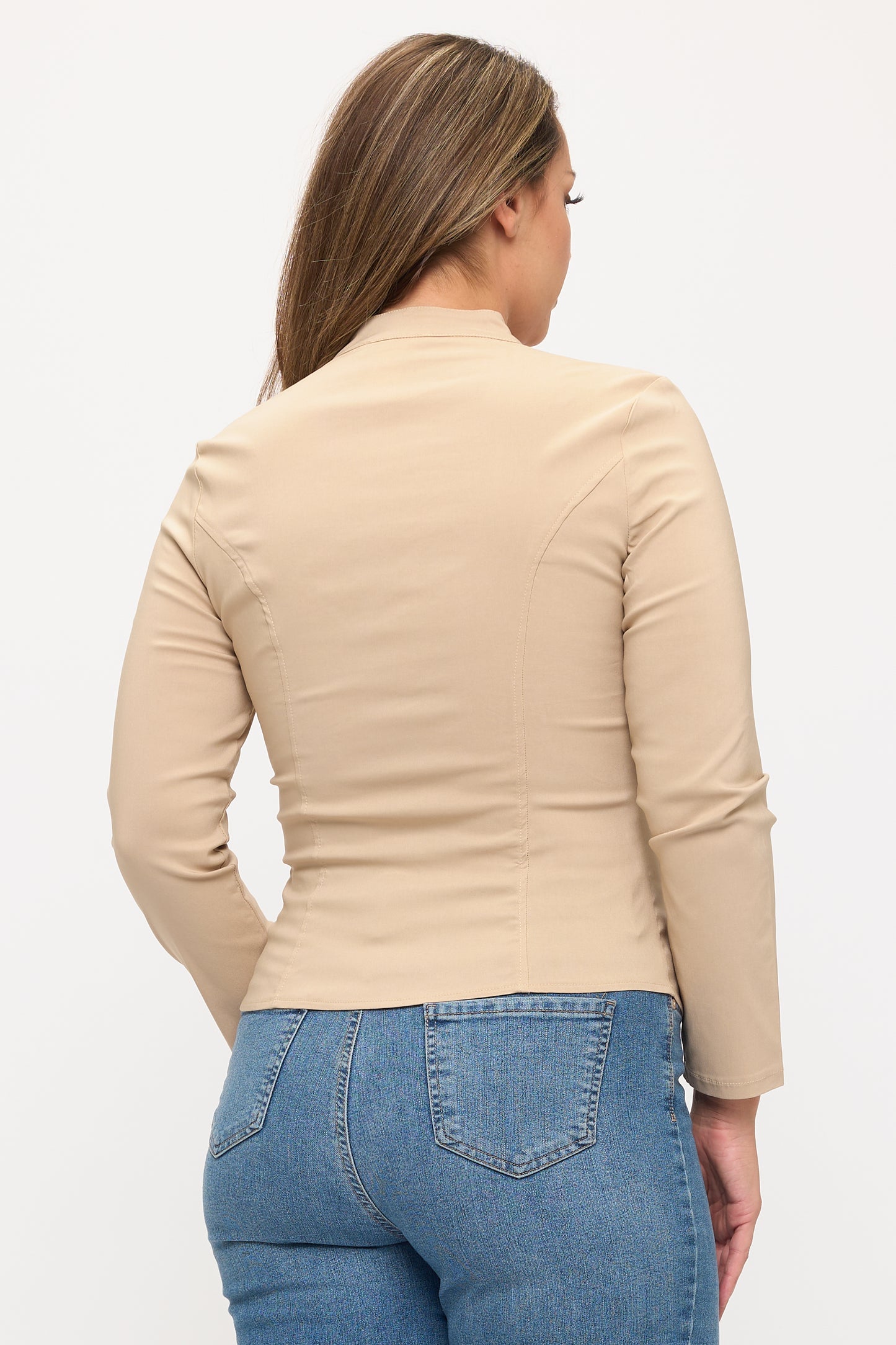 LACE-UP FRONT DETAIL LONG SLEEVE PLUS JACKET