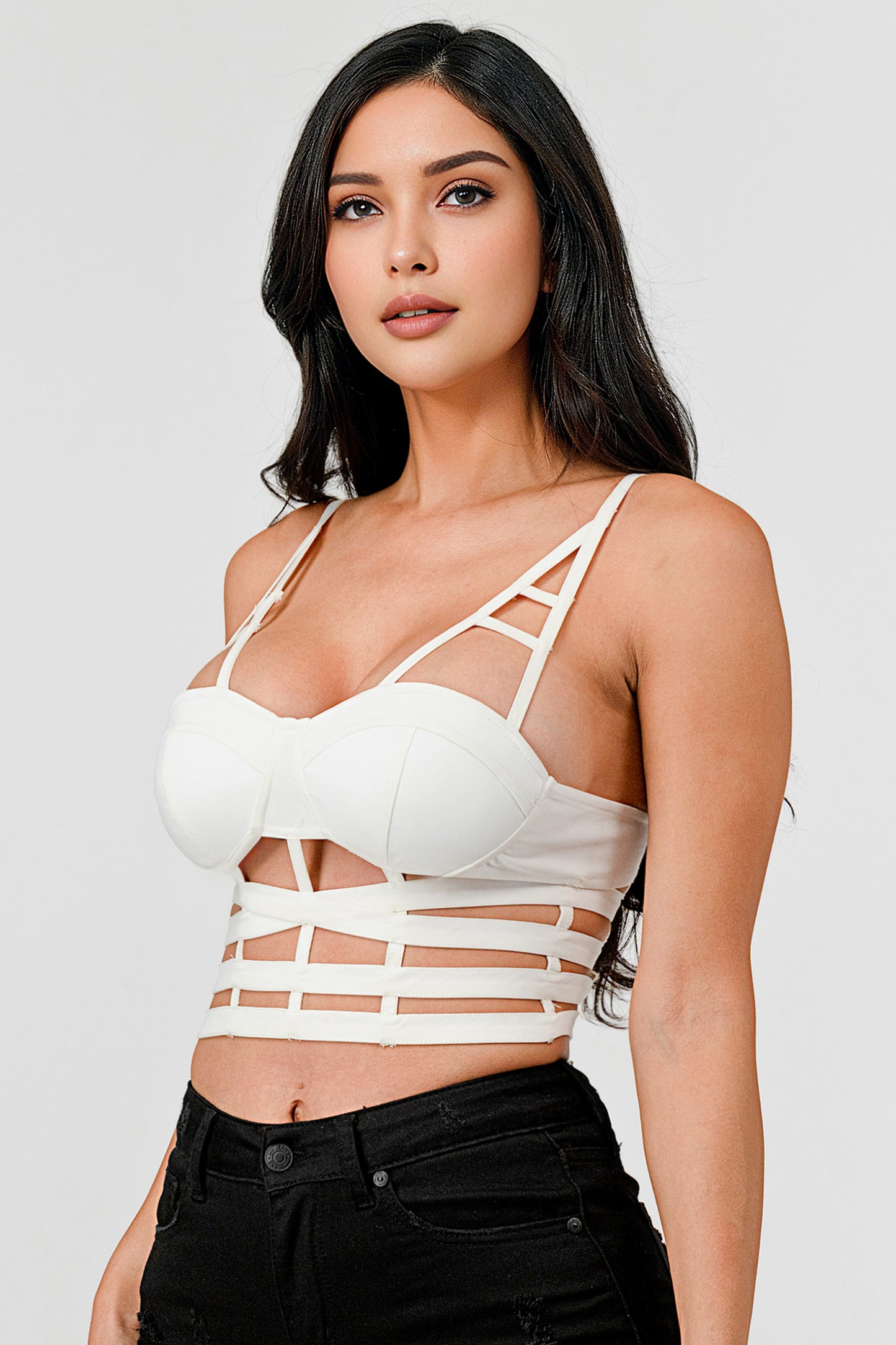 CAGED CROP TOP