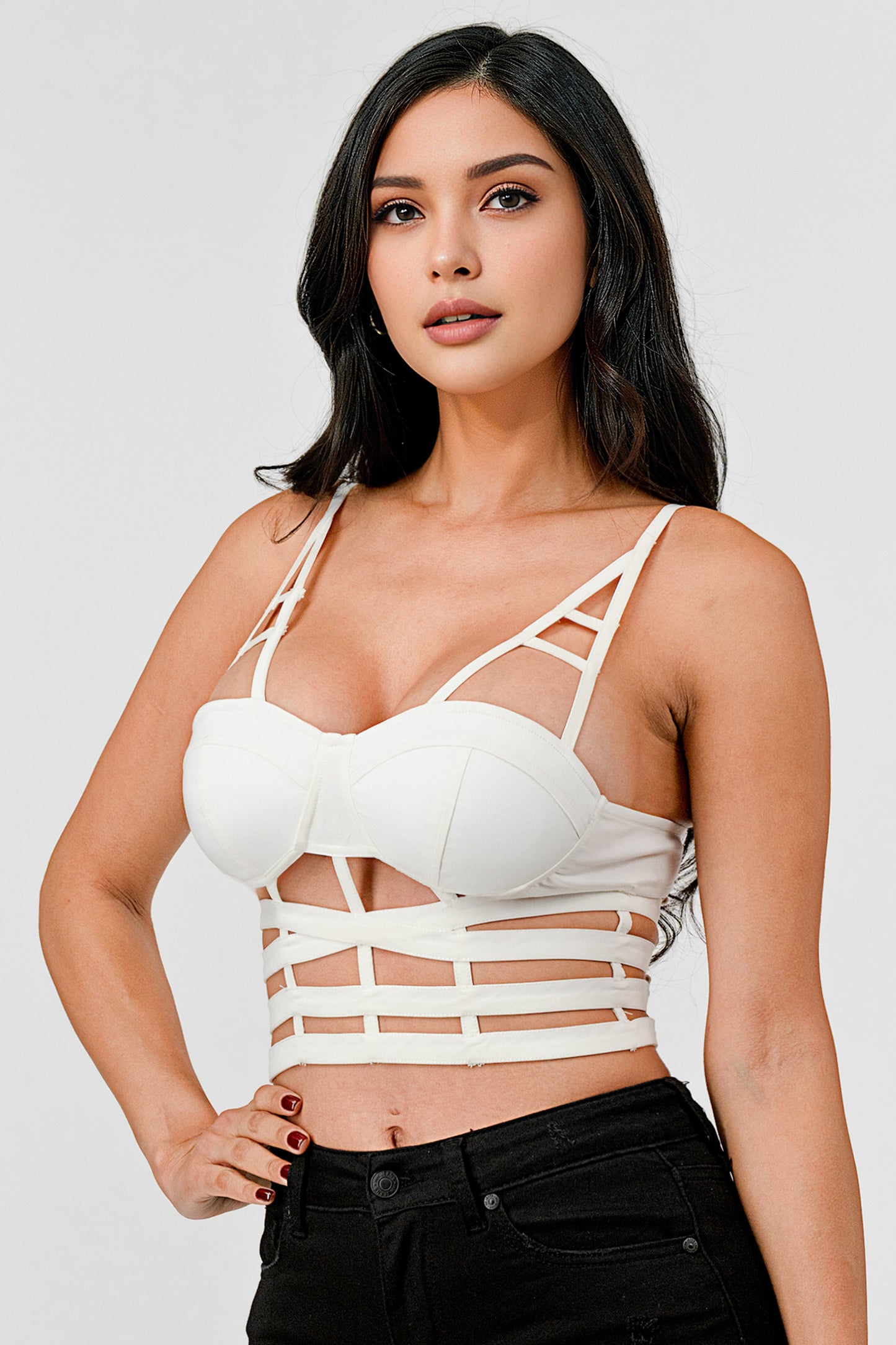 CAGED CROP TOP