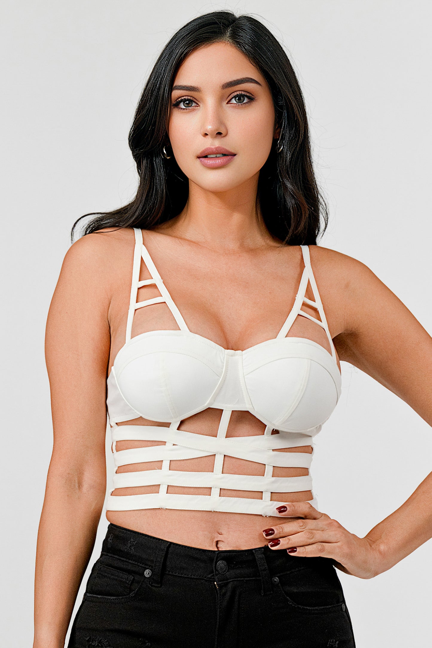 CAGED CROP TOP