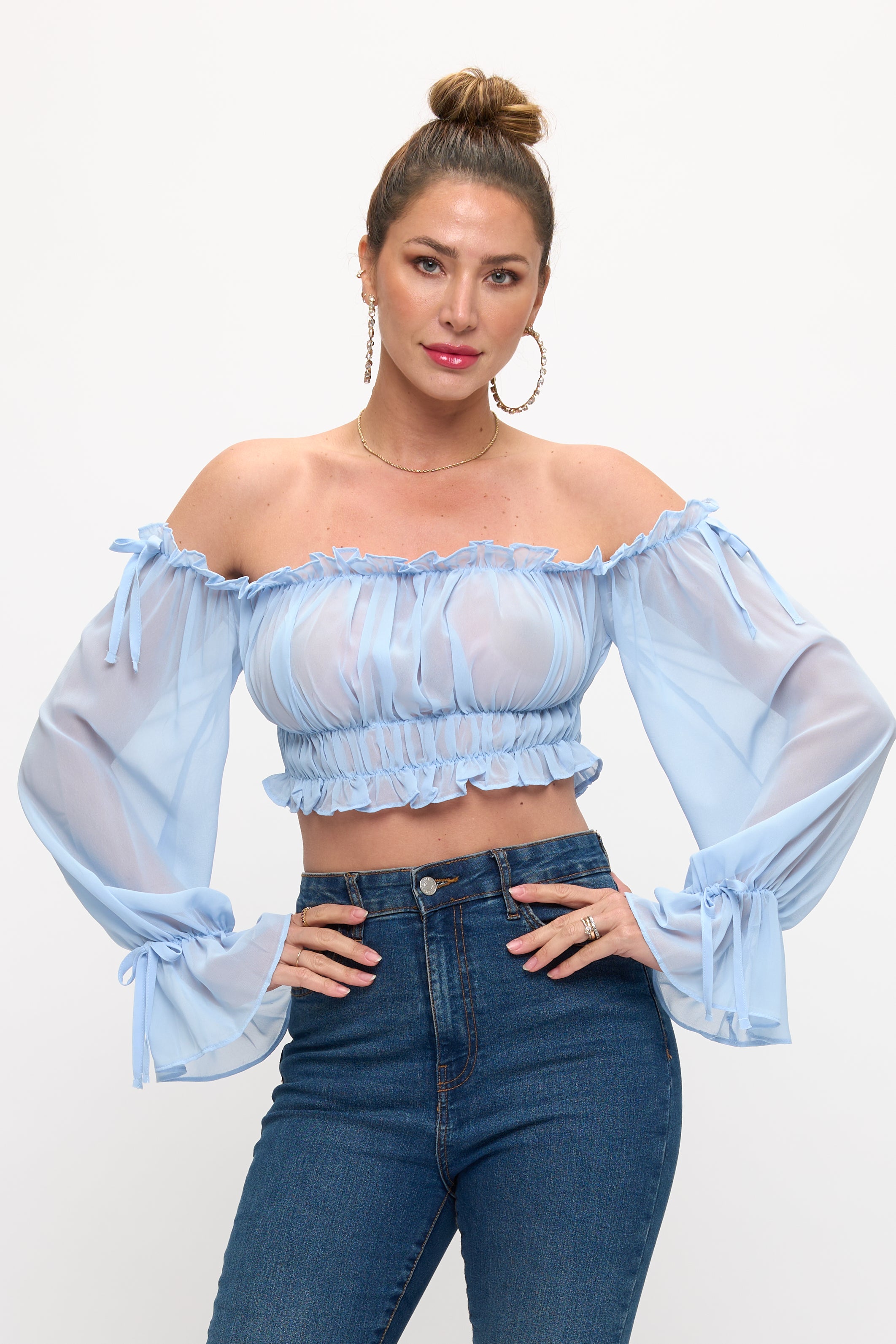 Marlee Ruffle Velvet Top