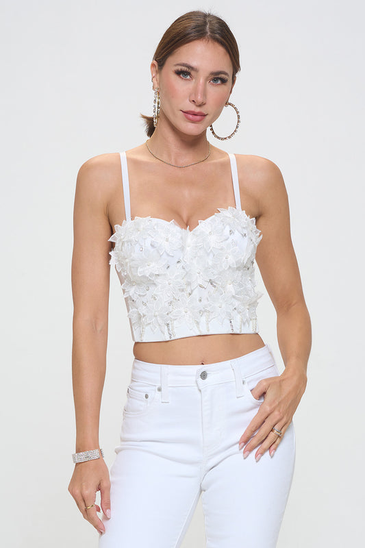 FAUX LEATHER LACE PANEL CORSET TOP – OhYes Fashion