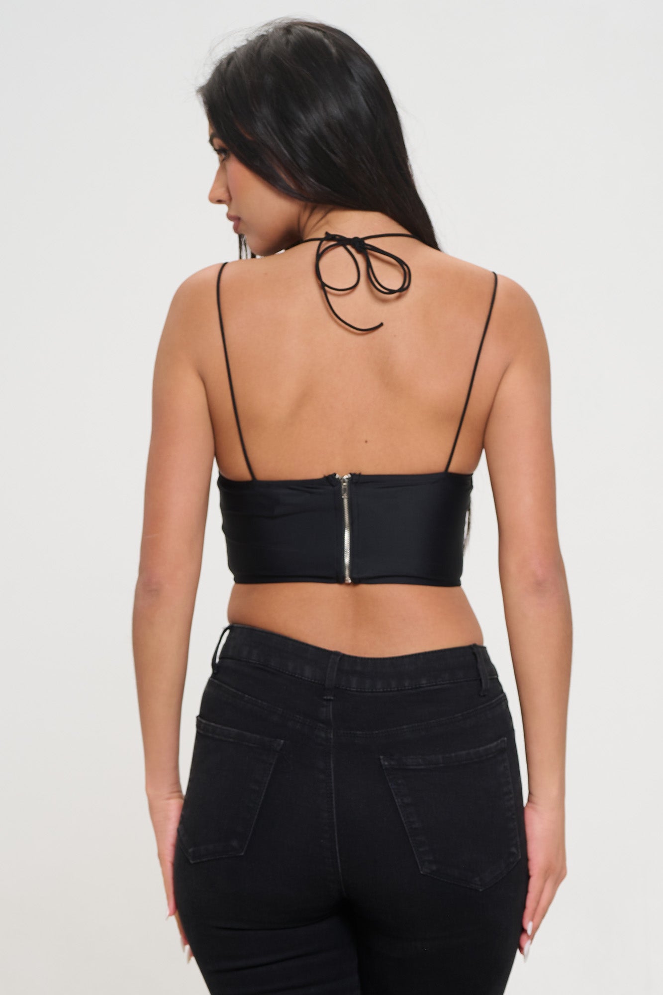 MESH CORSET BUSTIER CROPPED CAMI TOP