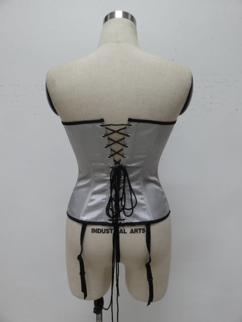 SHINNY LUREX FRONT PANEL CORSET W/ THONG