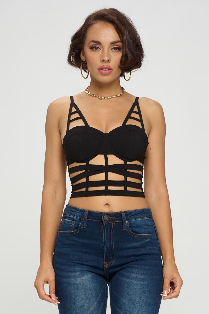 CAGED CROP TOP