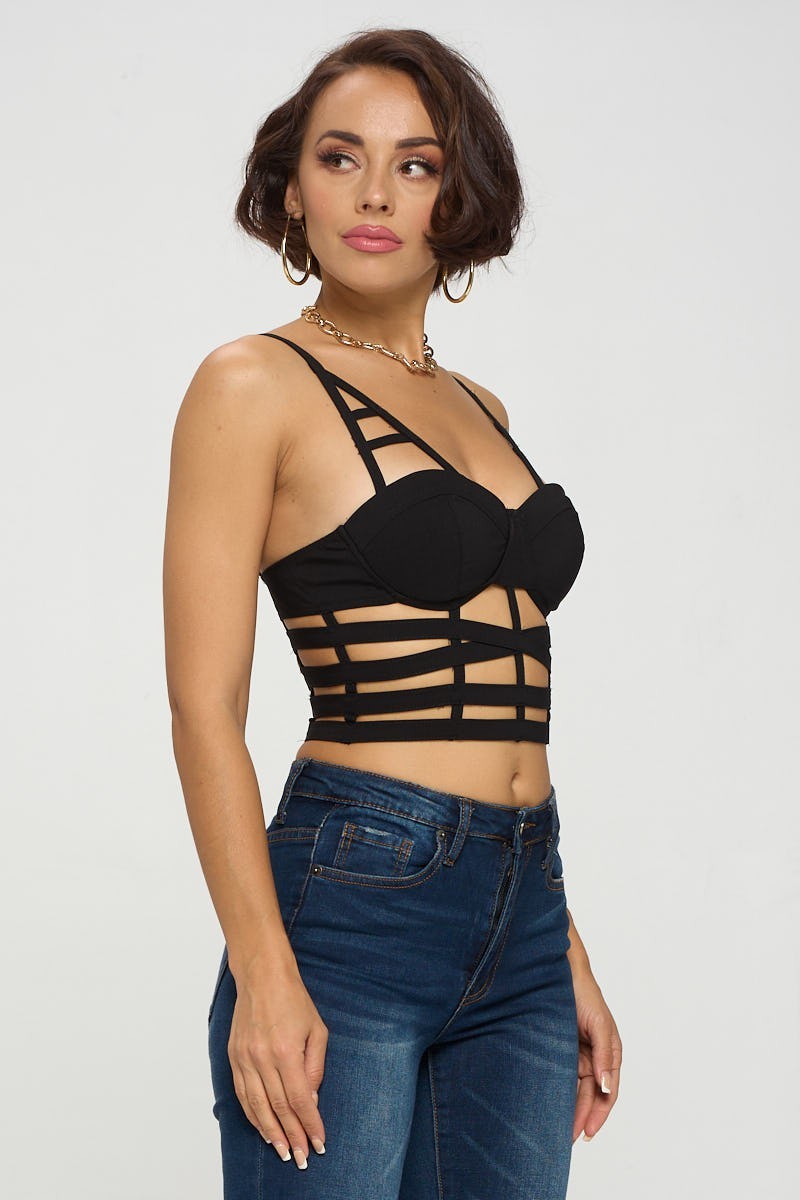 CAGED CROP TOP