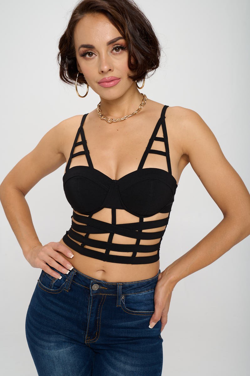 CAGED CROP TOP