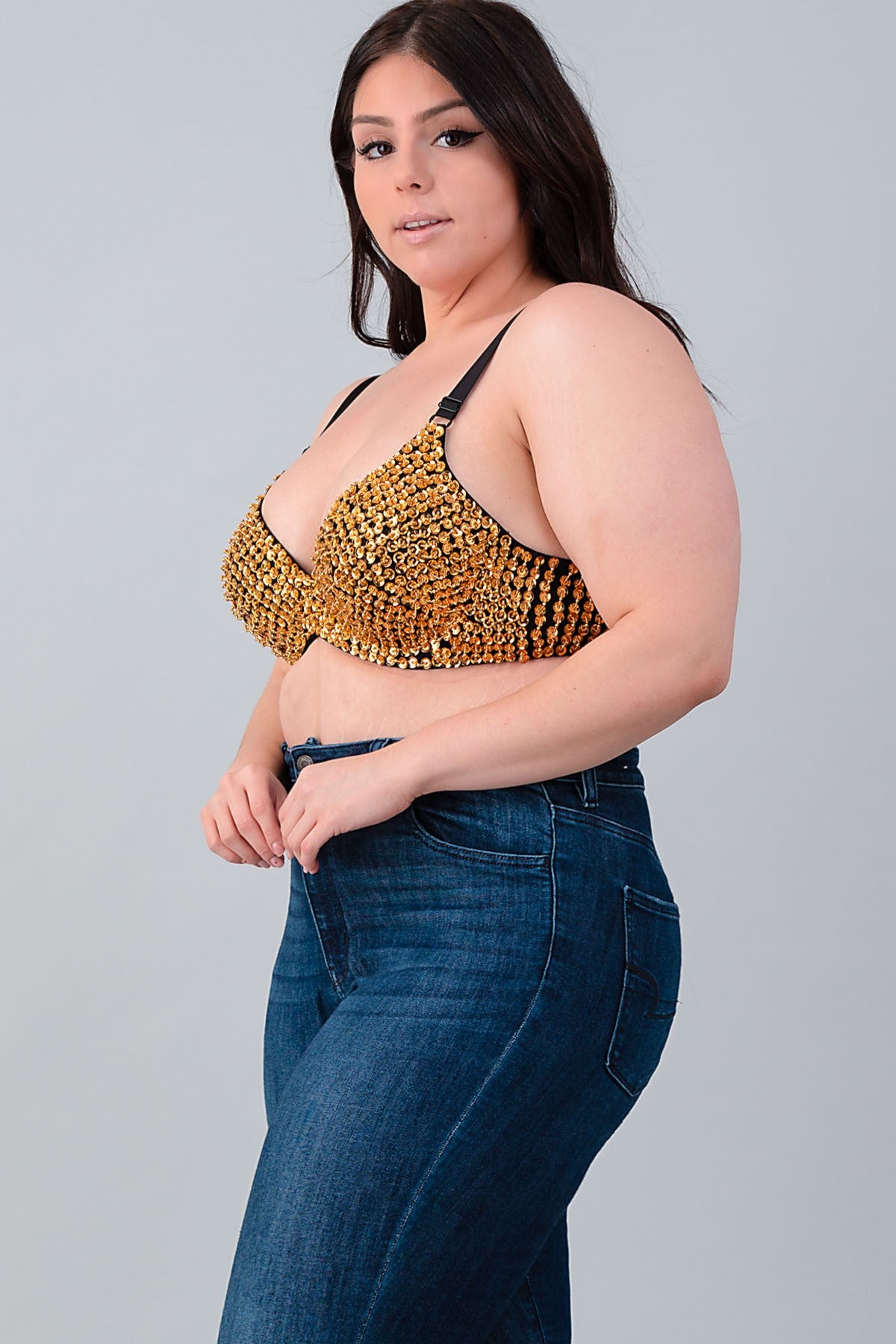 SEQUIN EMBELLISHED PLUS BRA (1XL-1XL-2XL ONLY)