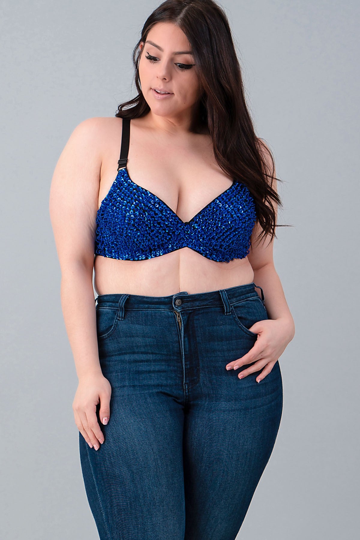 SEQUIN EMBELLISHED PLUS BRA (1XL-1XL-2XL ONLY)