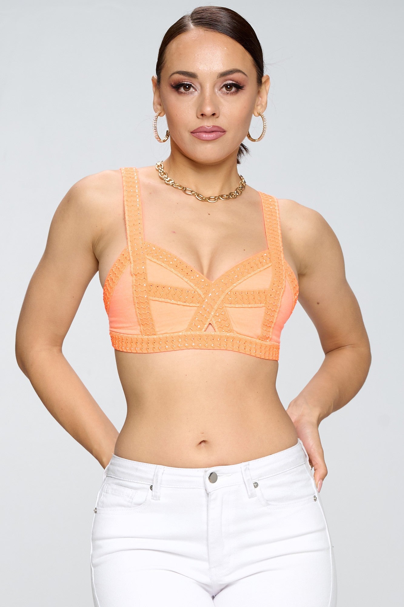 WEAVE BANDED BRALETTE