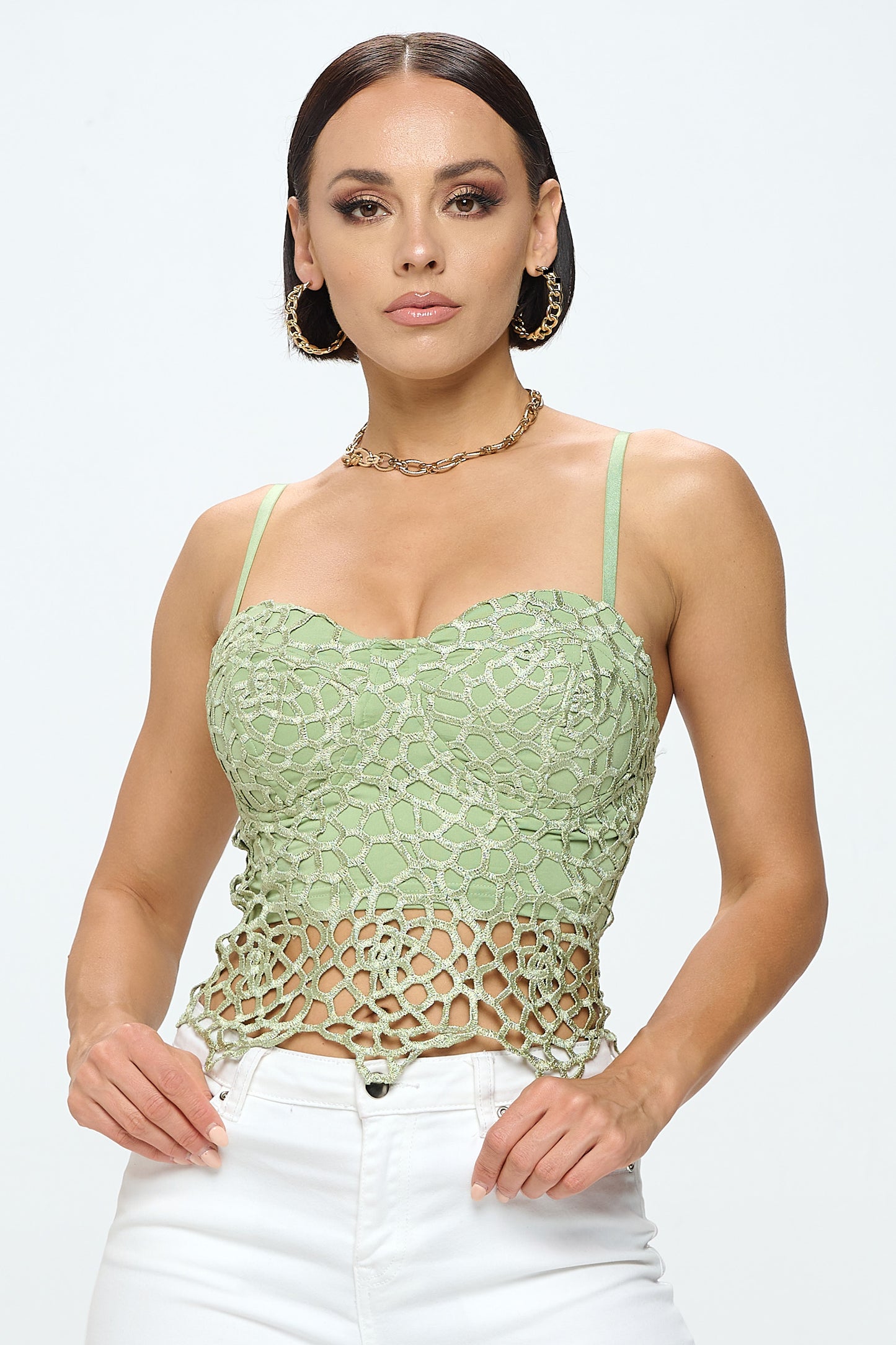 CROCHET LAYERED CROP TOP