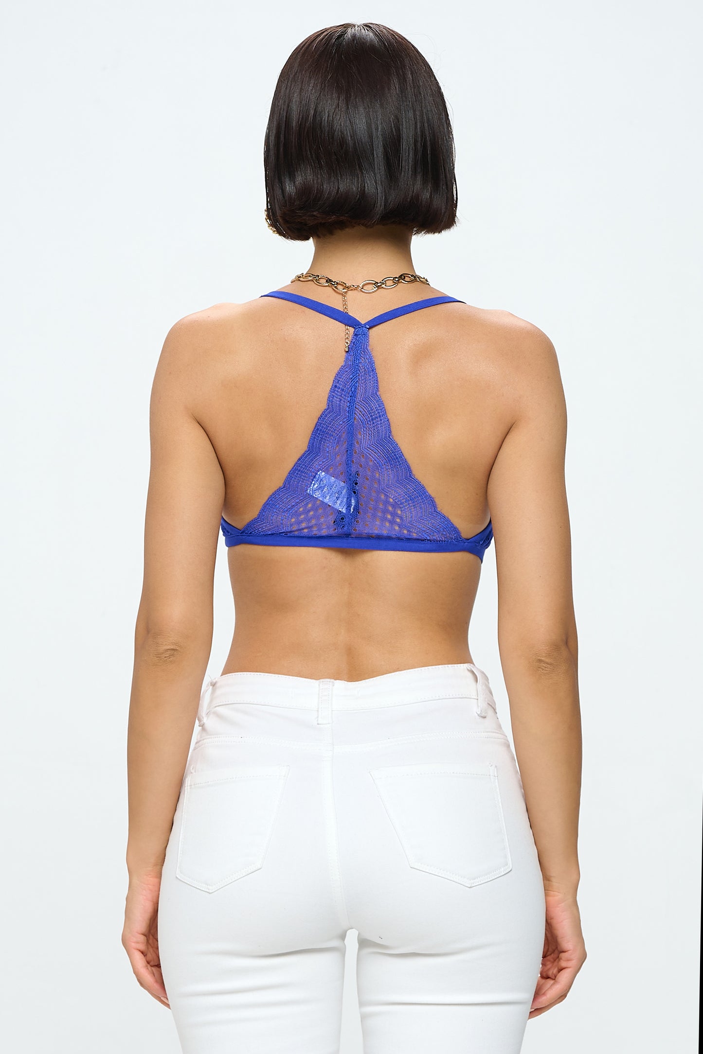 TRIANGLE WAVE LACE BRALETTE