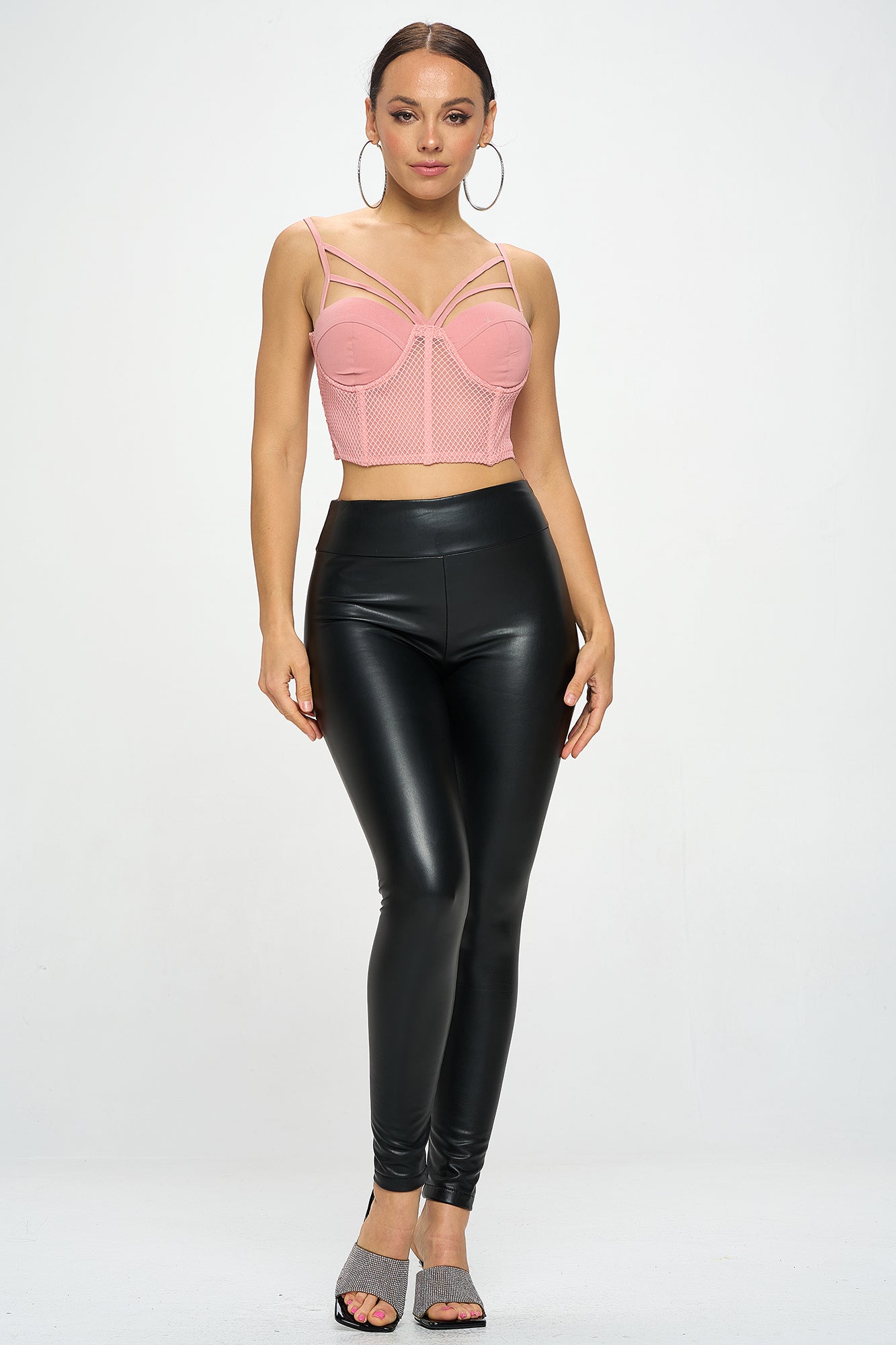 HARNESS DETAIL CORSET BODICE CROP TOP