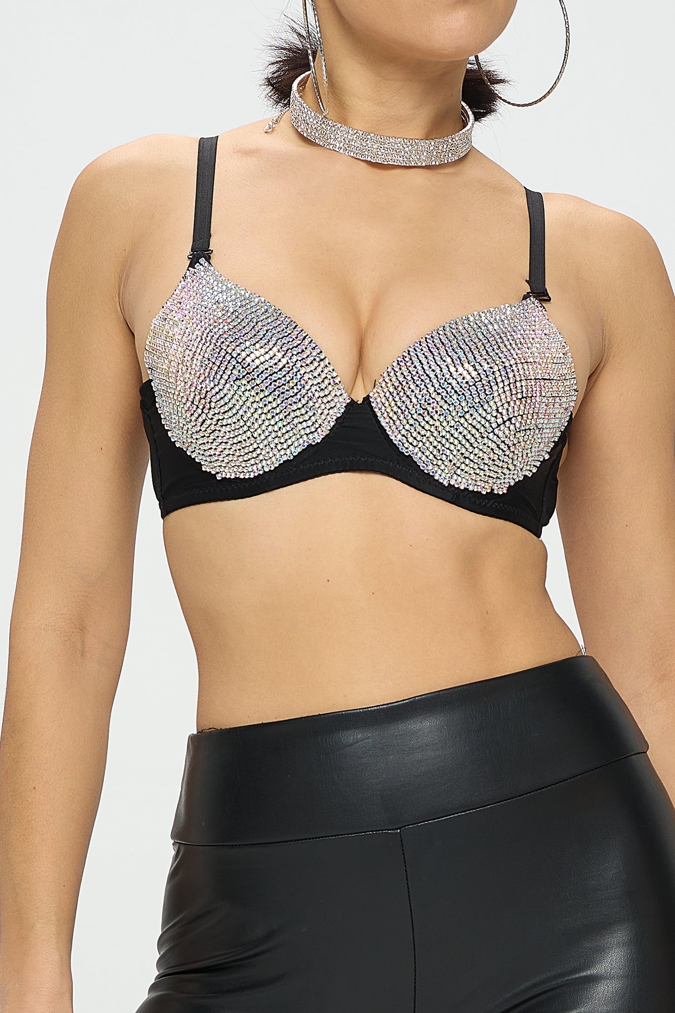 RHINESTONE EMBELLISHED BRA