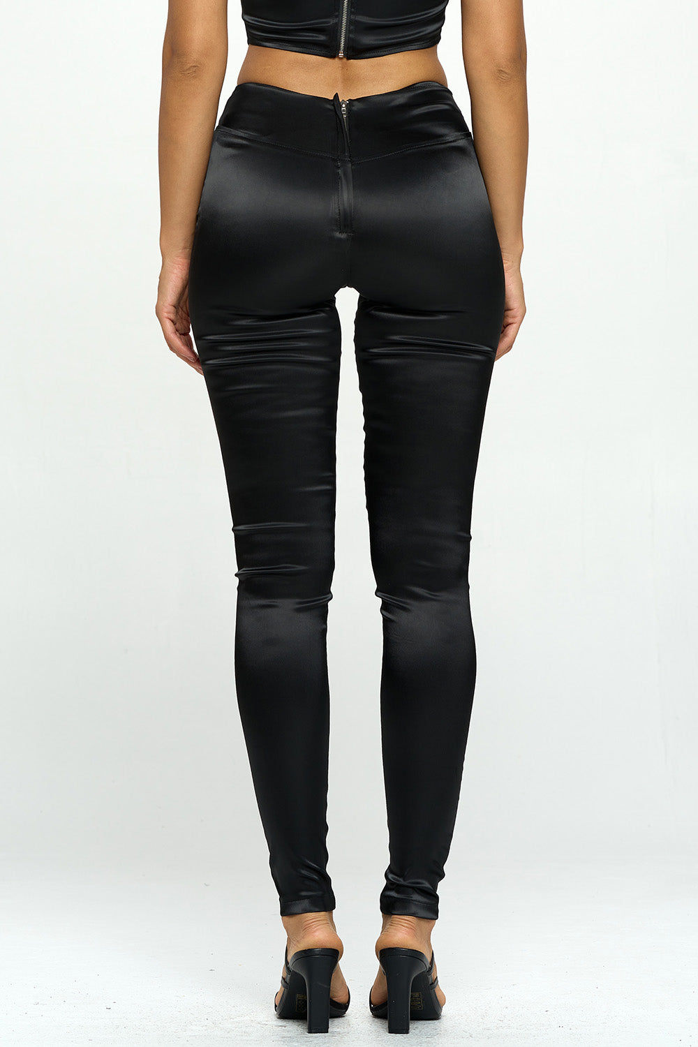 SATIN HIGH WAISTED LEGGINGS