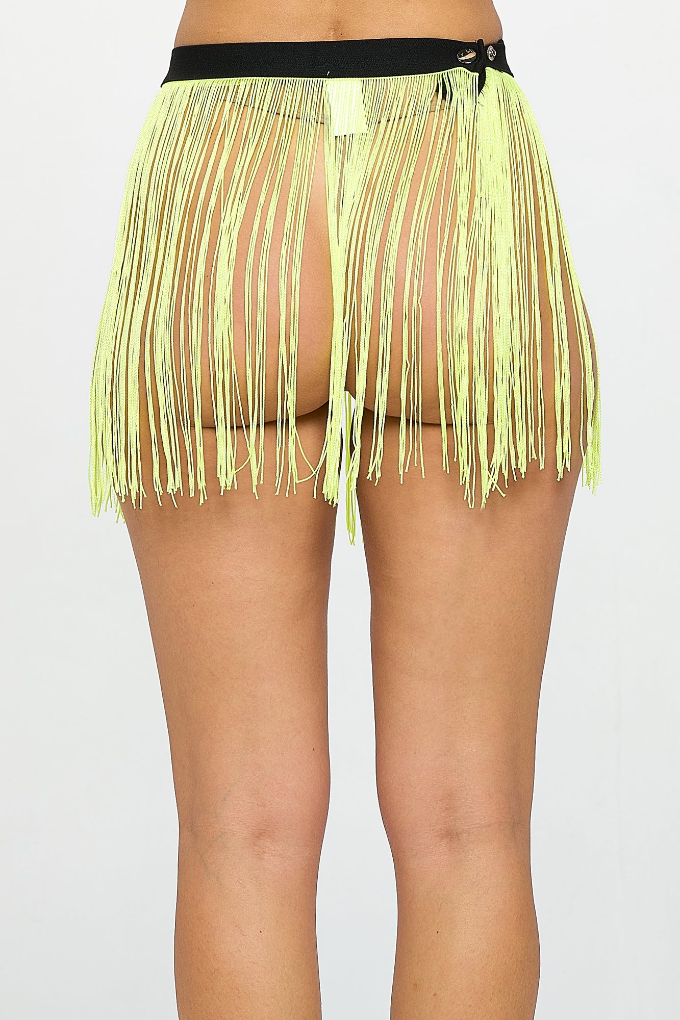 NEON FRINGE RAVE SKIRT