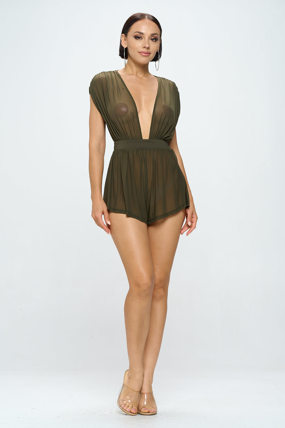 KIMONO MESH SEE THROUGH ROMPER