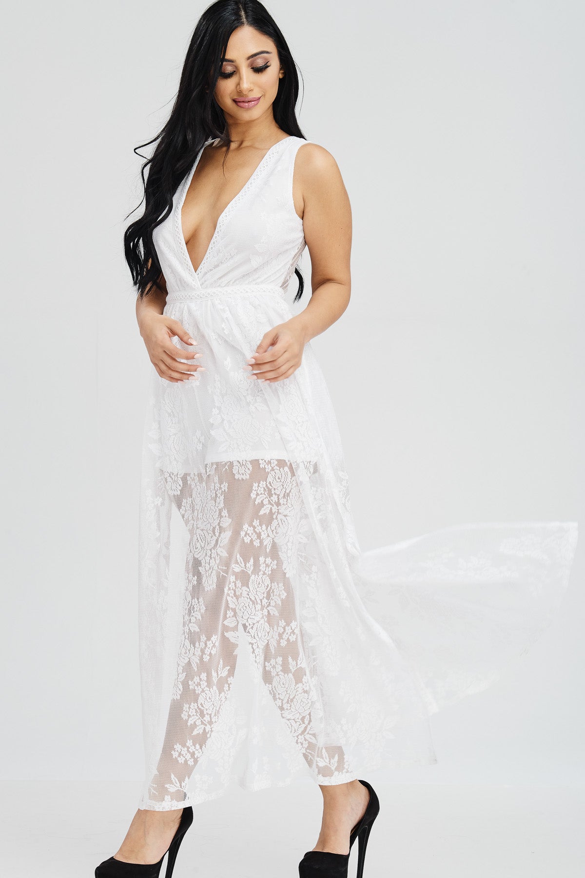 SHEER LACE MAXI DRESS OhYes Fashion SHEER LACE MAXI DRESS OhYes Fashion